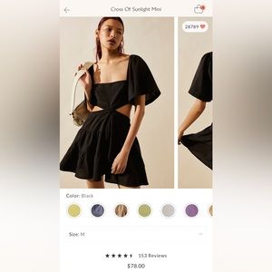 Free people black mini dress